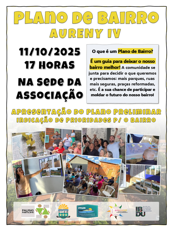 Folheto do Plano de Bairro Aureny IV